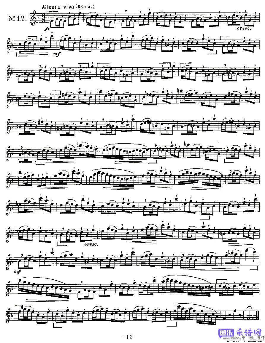 Klose Etudes Chantantes Pour Saxophone（KLOSE的15首练习曲集）(7)